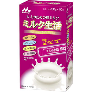 大人のための粉ミルク ミルク生活 スティック 20g×10本