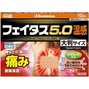 フェイタス5.0 温感 大判 10枚入