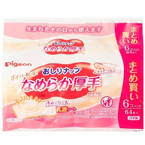 ピジョン おしりナップ オイル配合 なめらか厚手仕上げ 64枚×6コパック