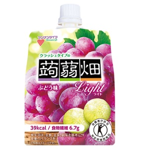 マンナンライフ クラッシュタイプの蒟蒻畑 ライト ぶどう味 【特定保健用食品】150g×12個