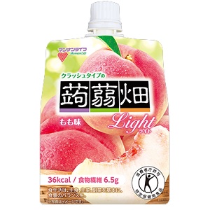 マンナンライフ クラッシュタイプの蒟蒻畑 ライト もも味 【特定保健用食品】150g×12個