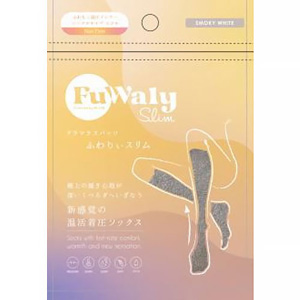 YB－LAB.ふわりぃスリム ソックスタイプ ミドル スモーキーホワイト フリー