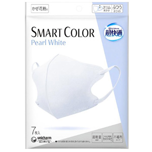 超快適マスク SMART COLOR(スマート カラー) パールホワイト ふつう ７枚