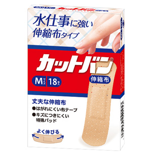 カットバン 伸縮布 Mサイズ 18枚入