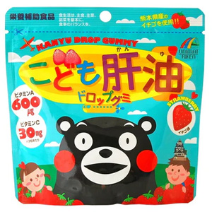 ユニマットリケン こども肝油 ドロップグミ（イチゴ味）90粒