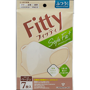 フィッティ スタイルフィットプラス立体 クリームベージュ ふつう 7枚入
