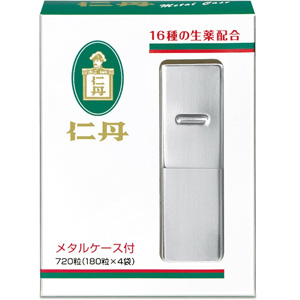 仁丹メタルケース 720粒入(180粒×4袋)